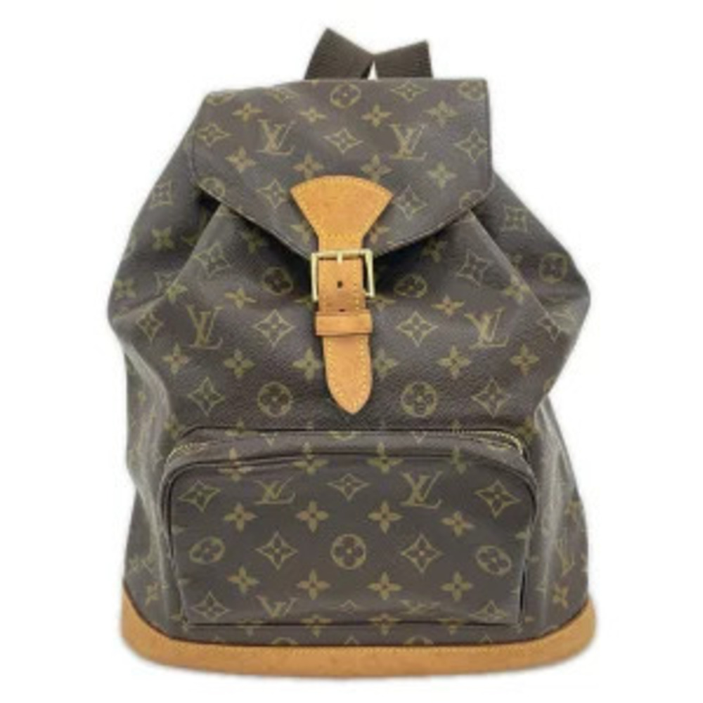 Louis Vuitton Montsouris Backpack Rucksack Daypack Monogram Canvas Brown